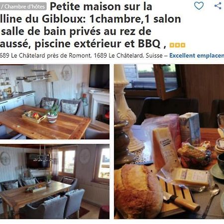 Petite Maison Sur La Colline Du Gibloux: 1Chambre,1 Salon Et Salle De Bain Prives Au Rez De Chausse, Piscine Exterieur Et Bbq , Le Chatelard  ภายนอก รูปภาพ